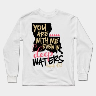 Isaiah 43:2 Louisiana Themed Bible Verse Long Sleeve T-Shirt